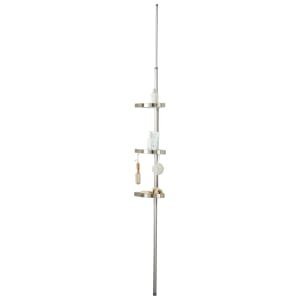 Lloyd Pascal Floor to Ceiling 3 Shelf Corner Shower Storage – Grey