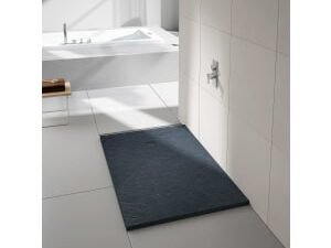 Nexa By Merlyn 30mm Rectangular Slate Graphite Shower Tray - 1000 x 800mm