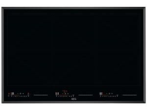 AEG 8000 Series IKK86681FB TotalFlex Black Induction Hob with Hob2Hood - 80cm