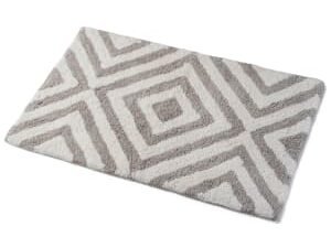Croydex Grey & White Cushioned Bathroom Mat - 800 x 500mm