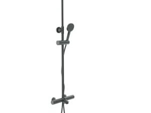Hadleigh Wall Mounted Dual Outlet Bath Shower Mixer - Anthracite