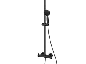 Hadleigh Wall Mounted Dual Outlet Shower Mixer - Matt Black