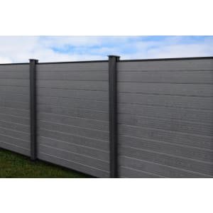 WBM Wood Plastic Stone Grey Composite Fence Slat – 1800 x 150mm – Pack of 2