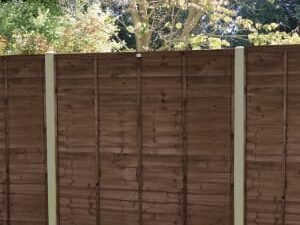 Forest Garden Brown Pressure Treated Superlap Fence Panel - 1830 x 1680mm - 6 x 5'6ft - Pack of 4