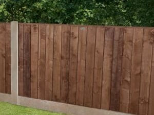 Forest Garden Brown Pressure Treated Closedboard Fence Panel - 1830 x 930mm - 6 x 3ft - Pack of 5