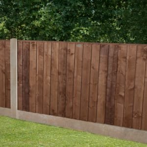 Forest Garden Brown Pressure Treated Closedboard Fence Panel – 1830 x 930mm – 6 x 3ft – Pack of 5