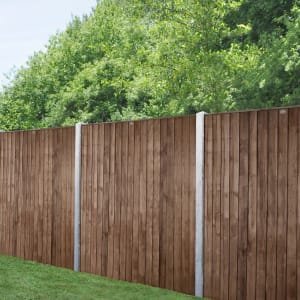 Forest Garden Brown Pressure Treated Closeboard Fence Panel – 1830 x 1540mm – 6 x 5ft – Pack of 4