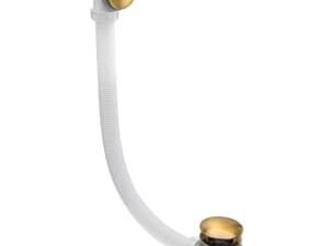 Abode Bath Clicker Waste with Overflow - Antique Brass