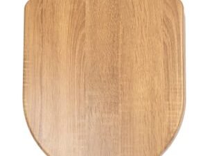 Croydex Levico Flexi-Fix™ D-Shaped Wooden Soft Close Toilet Seat - Oak Effect