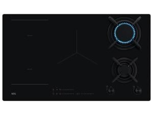 AEG HDB95623NB 6000 Series Black Dual Fuel Gas & Induction Hob - 90cm