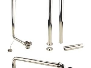 Nuie Roll Top Bath Exposed Waste Trap