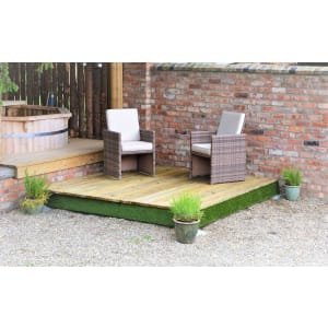 Swift Deck Self-Assembly Garden Decking Kit With Adjustable Foundations – 2.4 x 2.4m