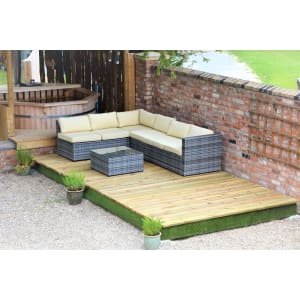Swift Deck Self-Assembly Garden Decking Kit With Adjustable Foundations – 2.4 x 4.7m