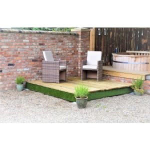 Swift Deck Self-Assembly Garden Decking Kit With Adjustable Foundations – 4.75 x 4.7m