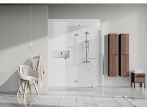 Corlea PVC Gloss White Marble Single Shower Panel - 2400 x 1000mm