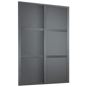 Spacepro Shaker 2 Wardrobe Door Kit Graphite Framed – 2x 3 Panel Shaker – 1449mm (W)