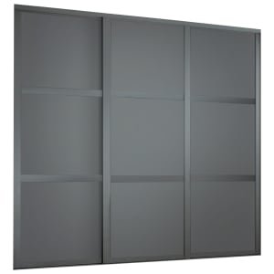 Spacepro Shaker 3 Wardrobe Door Kit Graphite Framed – 3x 3 Panel Shaker – 1680mm (W)