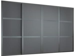 Spacepro Shaker 4 Wardrobe Door Kit Graphite Framed - 4x 3 Panel Shaker - 3506mm (W)