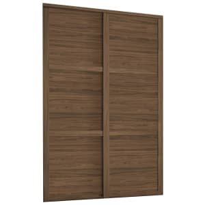 Spacepro Shaker 2 Wardrobe Door Kit Carini Walnut Framed – 2x 3 Panel Shaker – 1753mm (W)