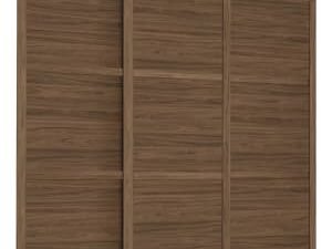 Spacepro Shaker 3 Wardrobe Door Kit Carini Walnut Framed - 3x 3 Panel Shaker - 2592mm (W)