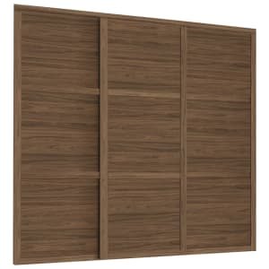 Spacepro Shaker 3 Wardrobe Door Kit Carini Walnut Framed – 3x 3 Panel Shaker – 2592mm (W)