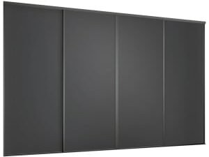 Spacepro Heritage 4 Wardrobe Door Kit Graphite Framed - 4x 1 Panel Shaker - 2370mm (W)