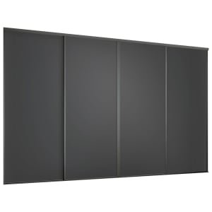 Spacepro Heritage 4 Wardrobe Door Kit Graphite Framed – 4x 1 Panel Shaker – 3586mm (W)