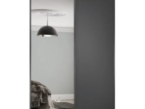 Spacepro Heritage 2 Wardrobe Door Kit Graphite Framed - 1x 1 Panel Shaker & 1x 1 Panel Mirror - 1185mm (W)