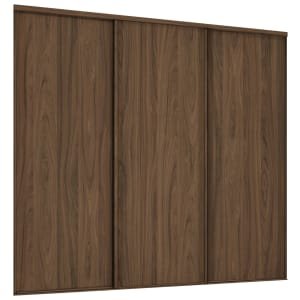 Spacepro Heritage 3 Wardrobe Door Kit Carini Walnut Framed – 3x 1 Panel Shaker – 1760mm (W)