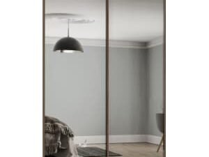 Spacepro Heritage 2 Wardrobe Door Kit Carini Walnut Framed - 2x 1 Panel Mirror -1489mm (W)
