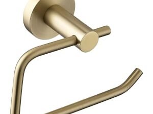 Bristan Round Toilet Roll Holder - Brushed Brass