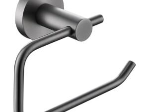 Bristan Round Toilet Roll Holder - Brushed Anthracite