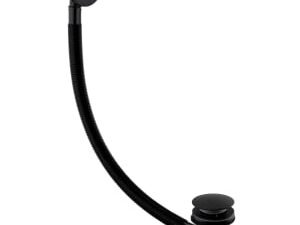 Bristan Round Clicker Bath Waste with Overflow - Black