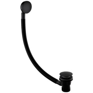 Bristan Round Clicker Bath Waste with Overflow – Black