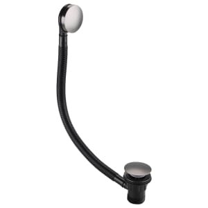 Bristan Round Clicker Bath Waste with Overflow – Brushed Anthracite