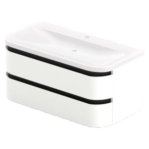 Duarti by Calypso Berrington White Sheen Vanity with Whitley Basin – 1000mm