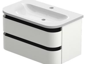 Duarti by Calypso Berrington White Sheen Vanity with Whitley Basin - 800mm