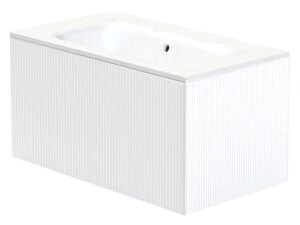 Duarti by Calypso Burford Powder White Vanity with Elsdon Basin - 800mm