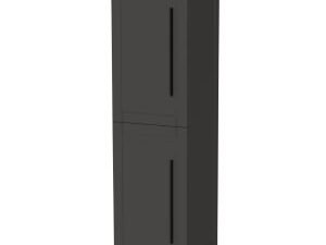 Duarti by Calypso Kentchurch Strata Grey Wall Hung Tower with Black Handles - 340mm
