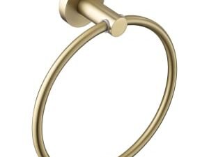 Bristan Round Towel Ring - Brushed Brass