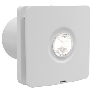 Sensio Remy White Wall Ventilation Fan with Aquilo Ventilation Ducting Kit – ø100mm