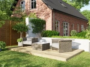 Power Timber Decking Kit No Handrails - 2.4 x 4.2m
