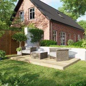 Power Timber Decking Kit No Handrails – 2.4 x 4.2m