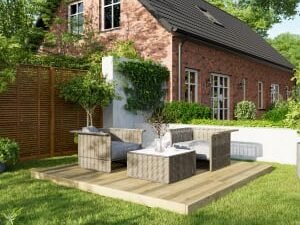 Power Timber Decking Kit No Handrails - 3 x 3m