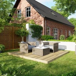 Power Timber Decking Kit No Handrails – 3 x 3m