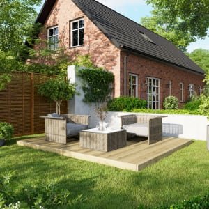 Power Timber Decking Kit No Handrails – 3 x 3.6m