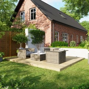 Power Timber Decking Kit No Handrails – 3.6 x 4.2m
