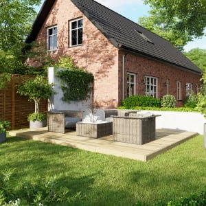 Power Timber Decking Kit No Handrails – 3.6 x 4.8m