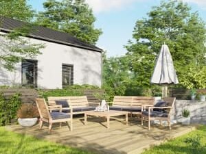 Power Timber Decking Kit No Handrails - 4.2 x 4.2m