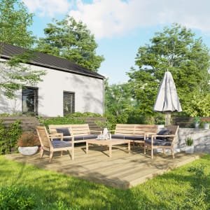 Power Timber Decking Kit No Handrails – 4.2 x 4.2m